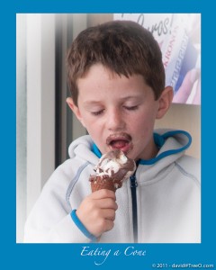 Eating a Cone - Coronado Island, California - July 8, 2010