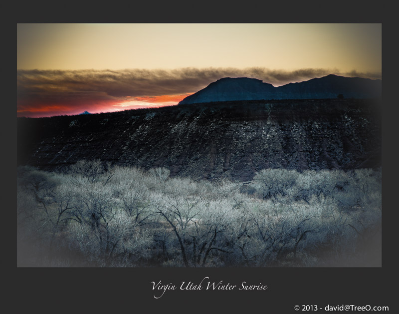 Virgin Utah Winter Sunrise